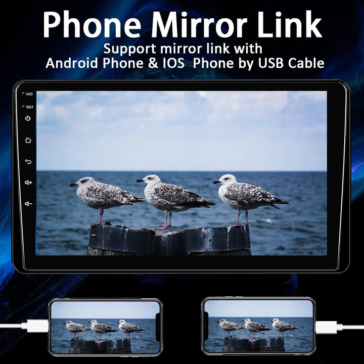 New 9 Inch Car Stereo HD Touch Screen Single Din Car Radio Support Carplay Android Auto With Bluetooth Backup Camera Navigation