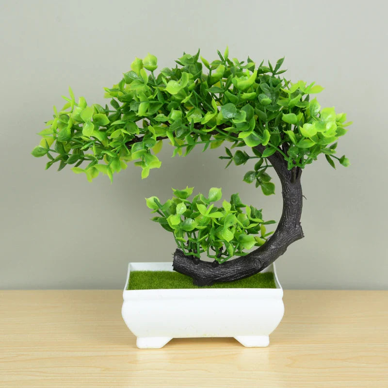 Artificial Potted Green Bonsai Tree