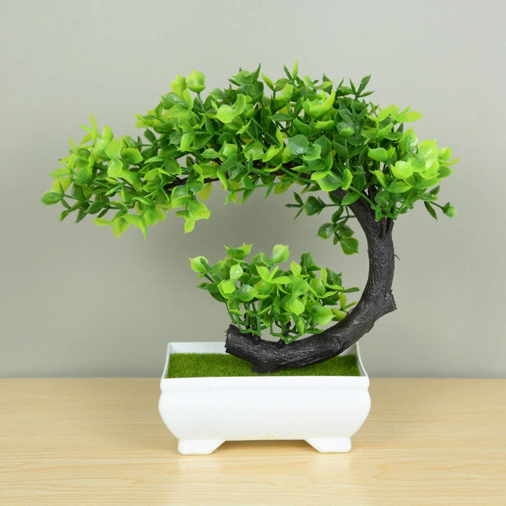Artificial Potted Green Bonsai Tree