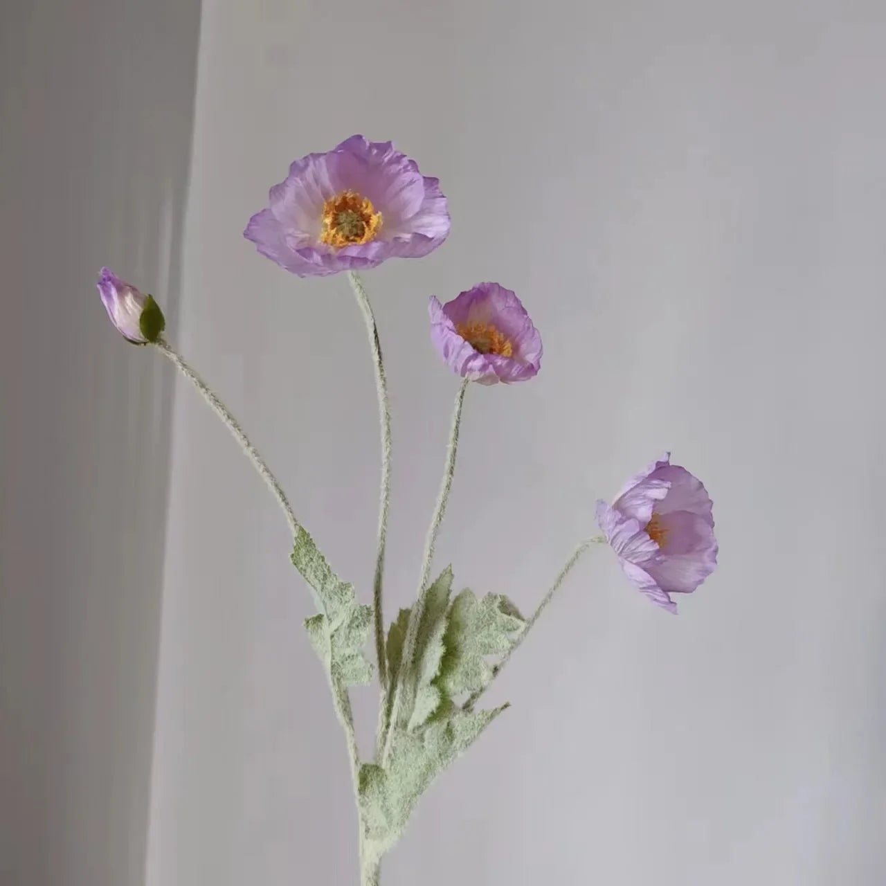 Artificial Silk Poppy Flowers Bouquet