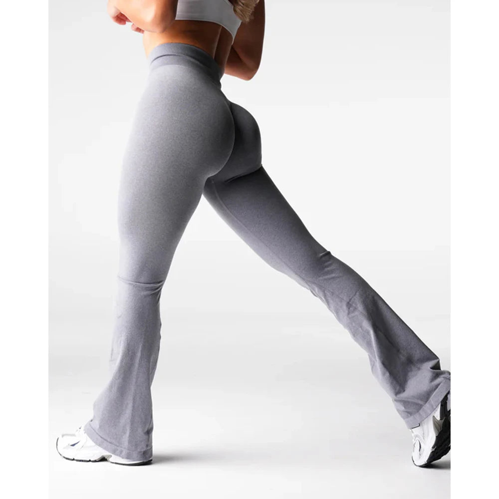 New Black Effortless Flare Leggings Women Soft Workout Tights Fitness Outfits Yoga Pants Gym Wear Spandex Leggings