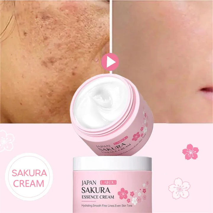 Japan Sakura Wrinkle Remover Face Serum Cream Anti-Aging Fade Fine Lines Lift Firming Vitamin C Whitening Rejuvenation Skin Care