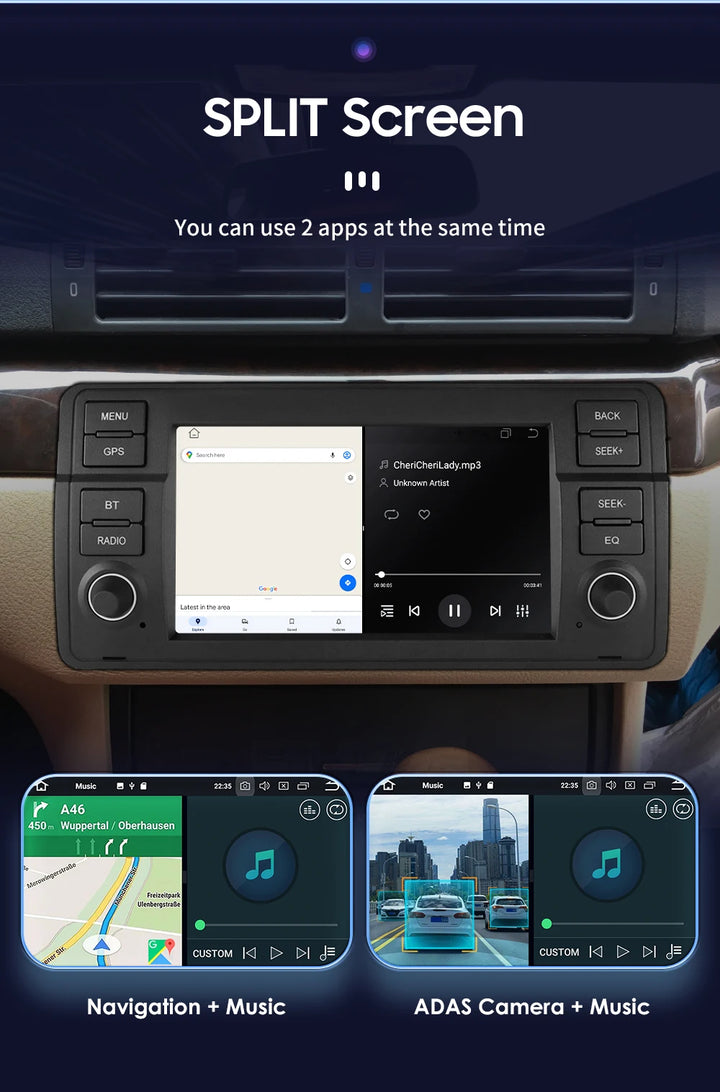 Hizpo 7" AI Voice Autoradio For BMW E46 M3 318/320/325/330/335 Android Auto Radio Carplay 4G DSP Car Multimedia GPS 2din Stereo