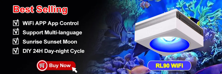 PopBloom WiFi Aquarium LED Light, Marine Aquarium Light,Full Spectrum for Saltwater Reef Coral SPS/LPS Fish Aquarium Tank