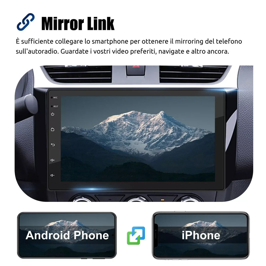 ESSGOO Car Stereo Radio Wireless CarPlay Android Auto 2 DIN 7" Car Stereo HD FM-Radio GPS Touch Screen Head Unit 4+64G DAB+AHD