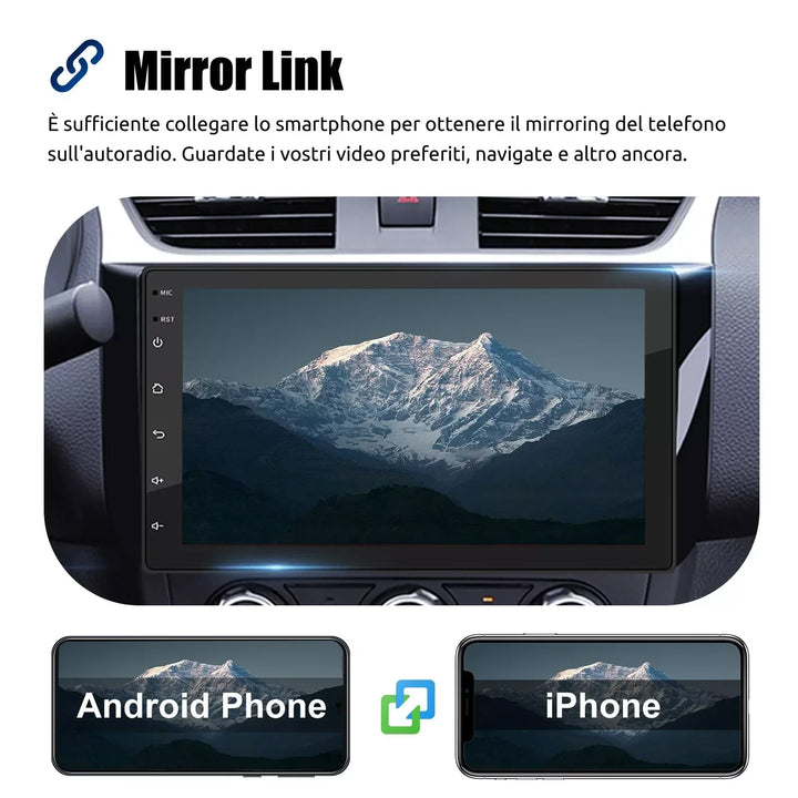 ESSGOO Car Stereo Radio Wireless CarPlay Android Auto 2 DIN 7" Car Stereo HD FM-Radio GPS Touch Screen Head Unit 4+64G DAB+AHD