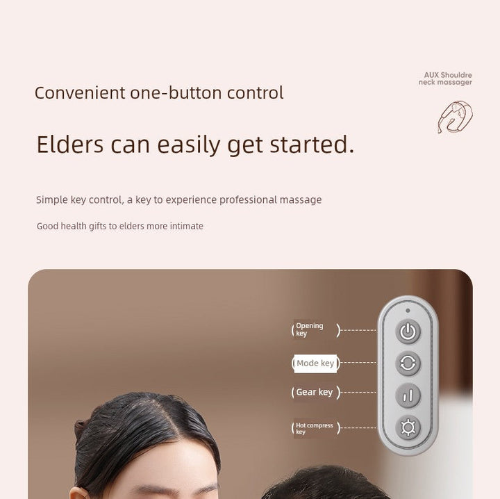 Ox Neck Massager Genuine Goods Back Waist Shoulder Spine Neck Kneading Handy Gadget Trapezius Massage Instrument