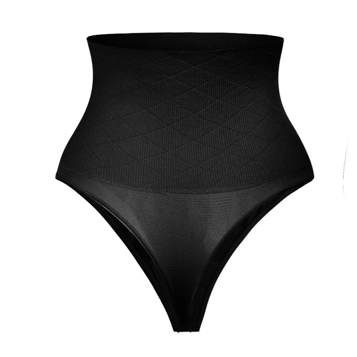 2PCS High Waist Thongs Panties Women Tummy Control Shapewear Slimming Underwear Belly Shaping Cincher Brief Body Shaper