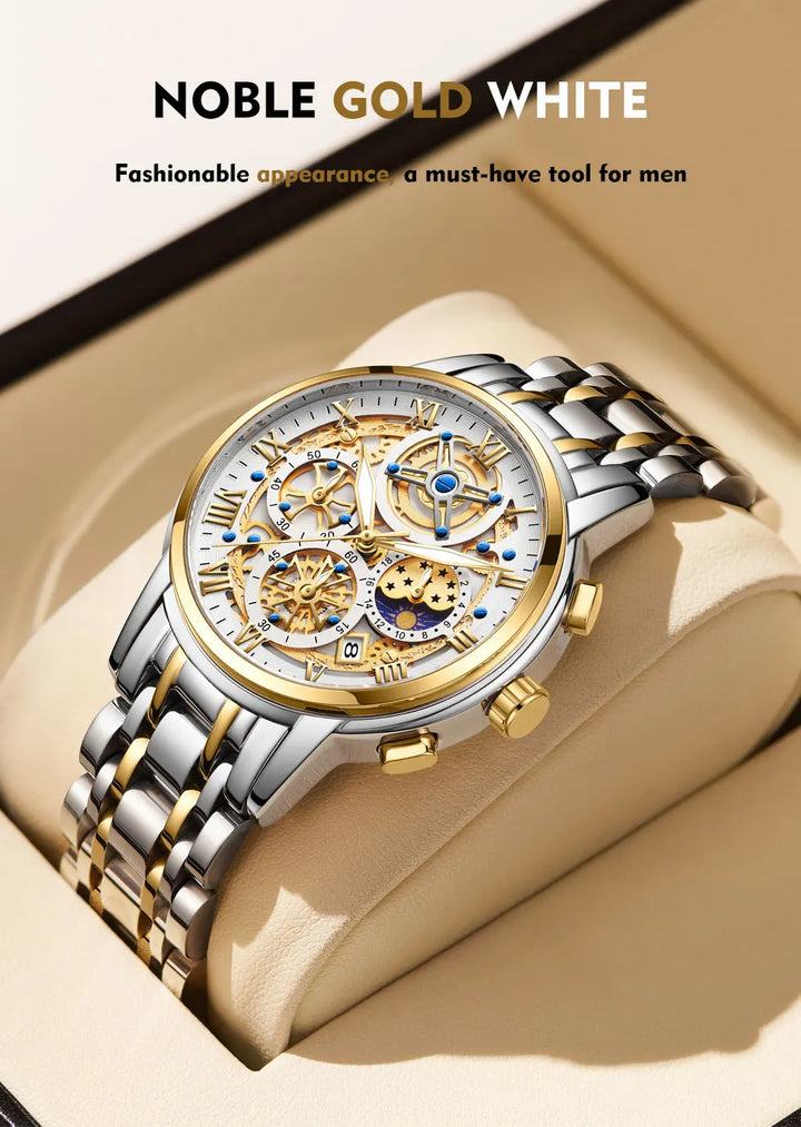 LIGE Luxury Fashion Men Watch Waterproof Luminous Date Man Wristwatch Stainless Steel Chronograph Quartz Men's Watches Reloj