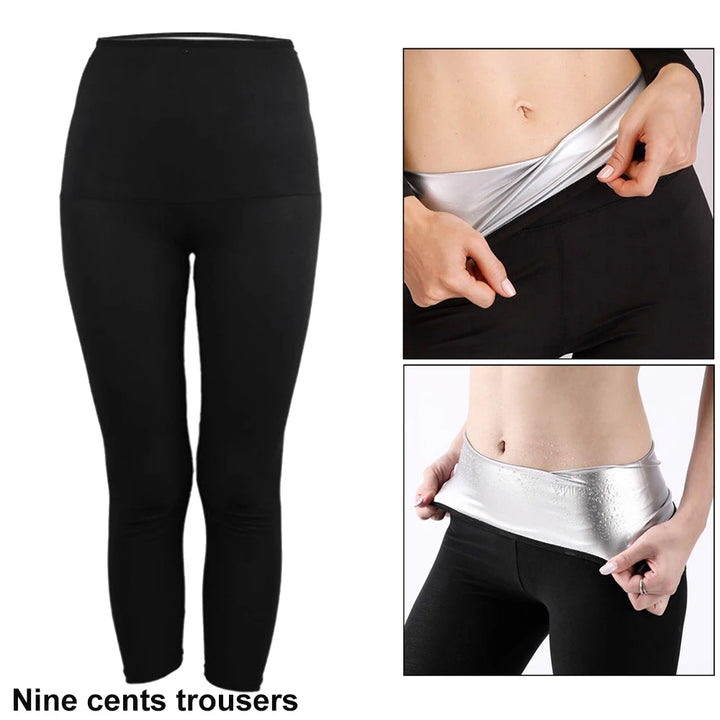 Sauna Sweat Suit Weight Loss Shapewear Shorts Pockets Waist Trainer Body Shaper Sweatsuit Exercise Fitness Gym for Women Girls