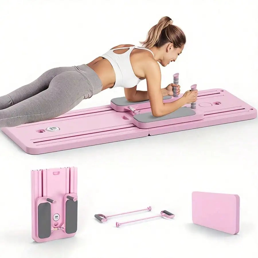 Multifunctional Fitness Board with Automatic Rebound, Foldable Exercise Machine - Full Body Exercise Equipment, Home Pilates