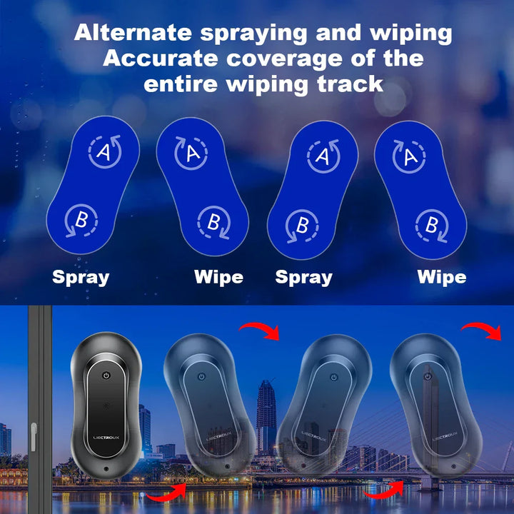 Window Cleaning Robot Liectroux YW810,Dual Water Spray,Smart Memory, Laser Sensor,Home Glass Floor Wall Robot Window Cleaner