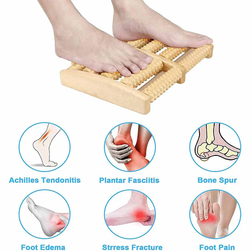Premium Wooden Foot Roller Massage