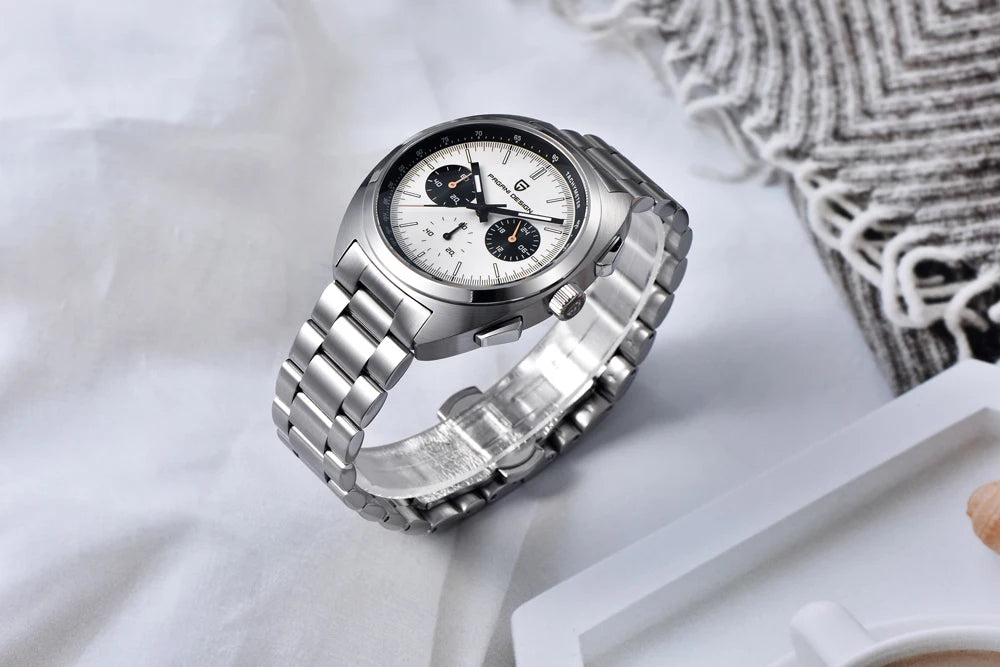 PAGANI DESIGN Men's Watches Luxury Quartz Wrist Watch For Men AR Sapphire Speed Chronograph Retro Dial Clock Reloj Hombre 2023