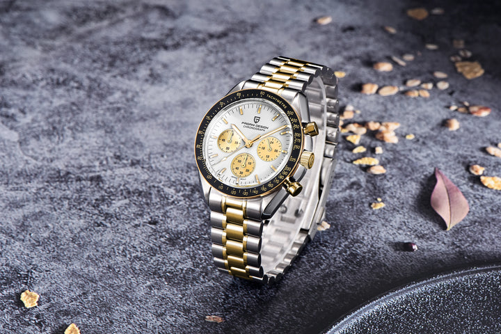 PAGANI DESIGN 2025 Silver Gold Moon Luxury Quartz Watches Men Sport Chronograph Sapphire Crystal Stainless steel Watch For Men