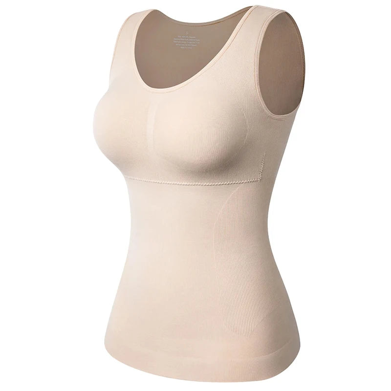 Shapewear for Plus Size Women Tummy Control Shapewear Built-in Bra Shaping Tank Tops Slimming Body Shaper Compression Underwear