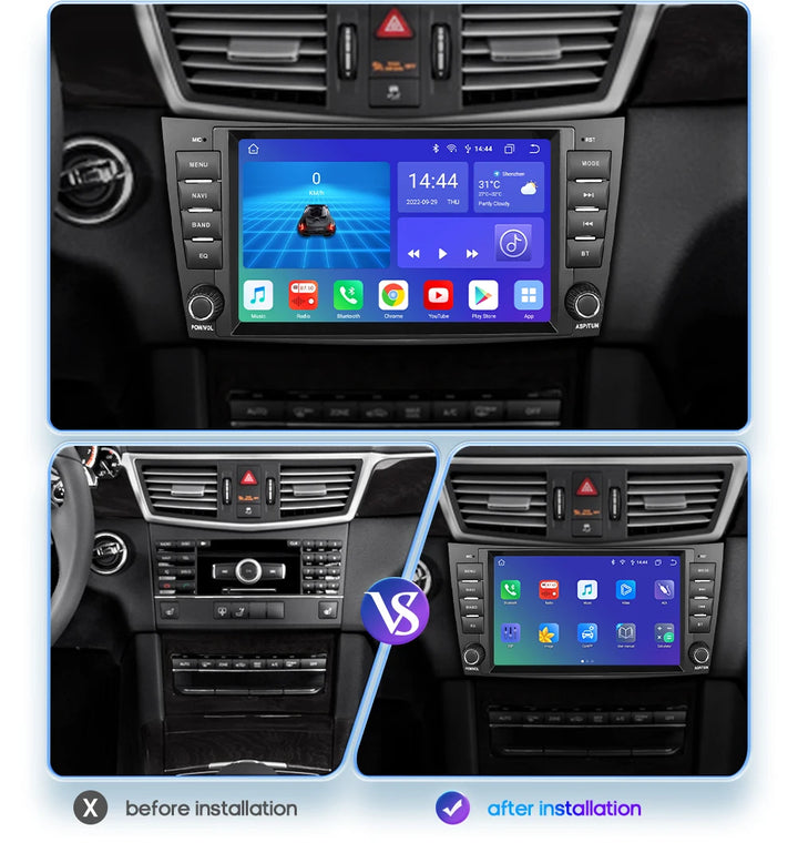 Hizpo 8" Car Radio Stereo For Benz E-Class W211 2002-2009 CLS-CLK-G-Class W463 W209 W219 GPS Navi AI Carplay Multimidia Player
