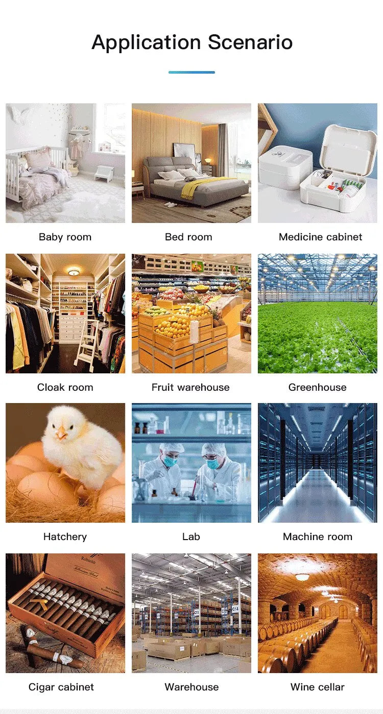 Tuya Temperature Humidity Sensor Mini LCD Display Compatible with Bluetooth APP Remote Control Thermometer Hygrometer