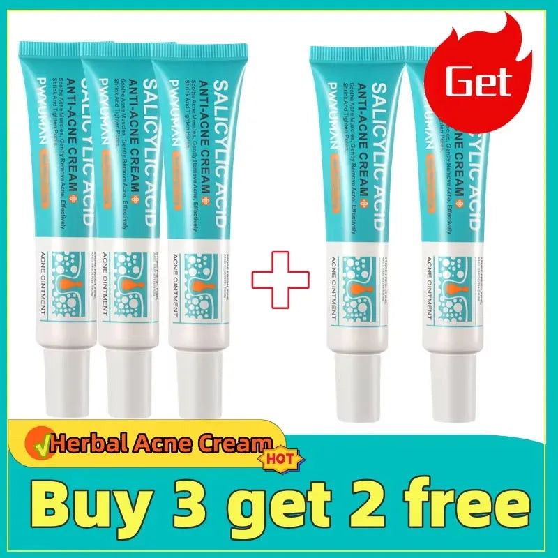 Salicylic Acid Acne Treatment Cream Shrink Pore Remove Blackheads Scars Acne Marks Spots Oil Control Whitening Korean Skin Care
