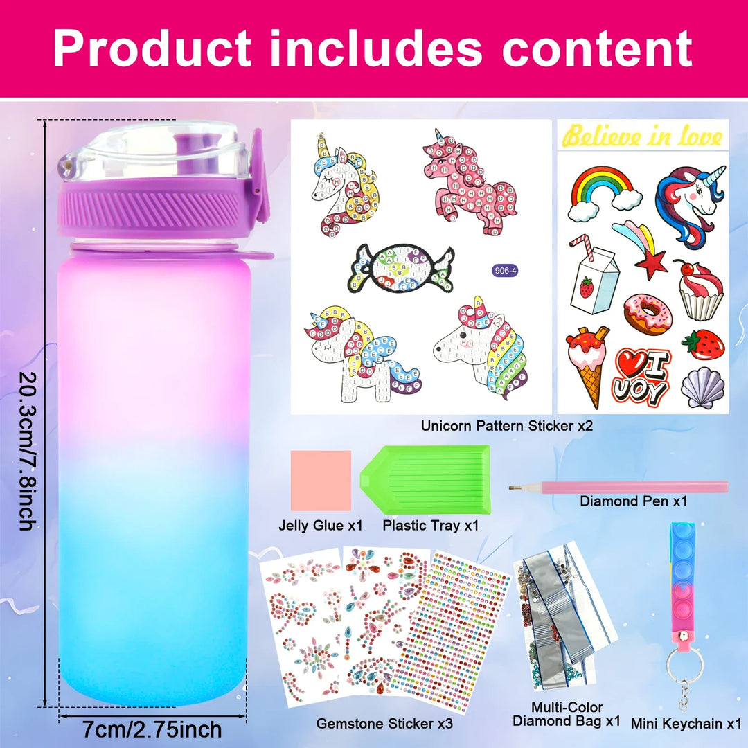 Kids DIY Colorful Sports Water Bottle