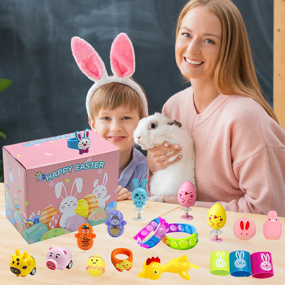 Prefilled Easter Eggs with Stress Relief Toys Easter Basket Stuffers Surprise Easter Eggs for Kids Easter Egg Hunt Game and Part