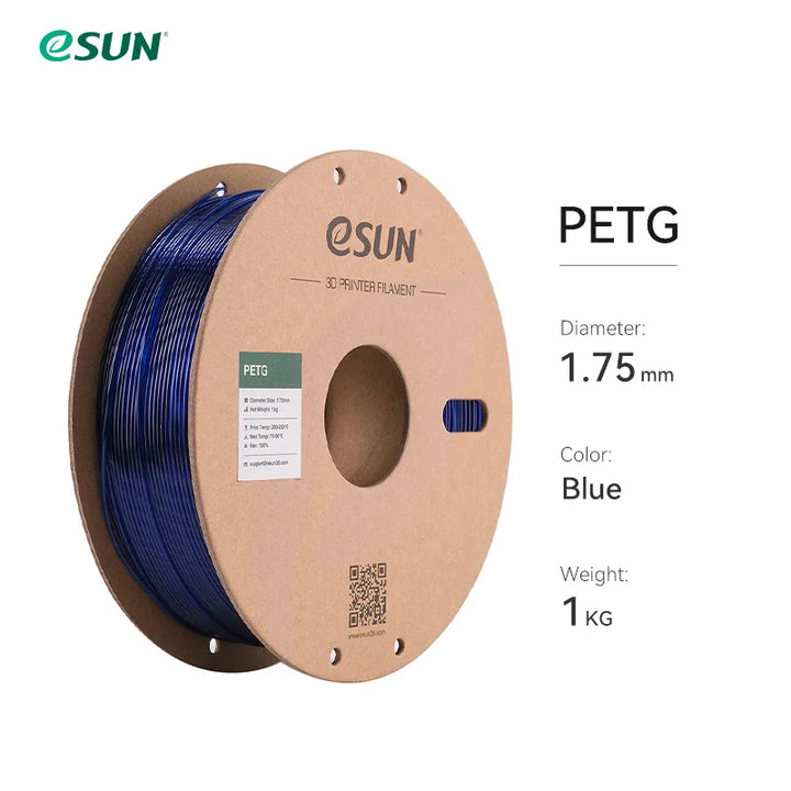 eSUN PETG Filament 1.75mm,3D Printer Filament PETG Accuracy +/- 0.05mm,1KG 2.2LBS Spool 3D Printing Materials for 3D Printers