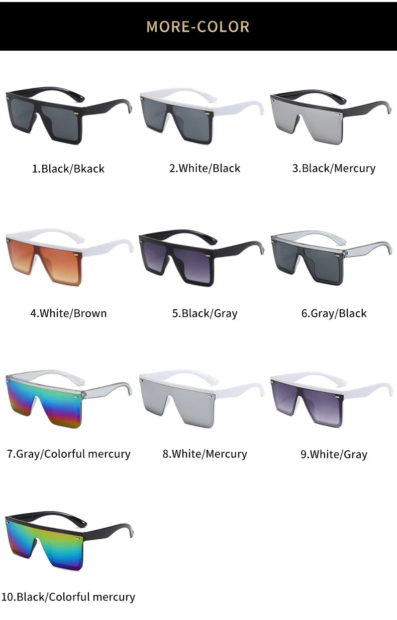KLASSNUM One Piece Square Sunglasses Men Women Sports Driving Sunglasses Oversized Frame Luxury Brand Disigner 2025 Sun Glasses