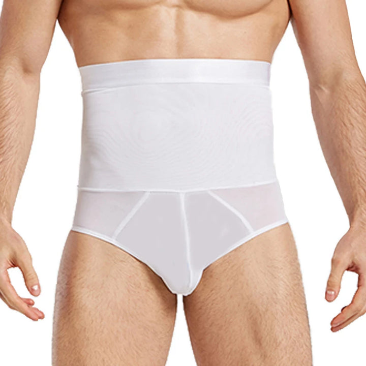 High Waist Flat Belly Panties for Men Tummy Control Shapewear Slimming Body Shaper Underwear Belly Girdle Brief Butt Lifter