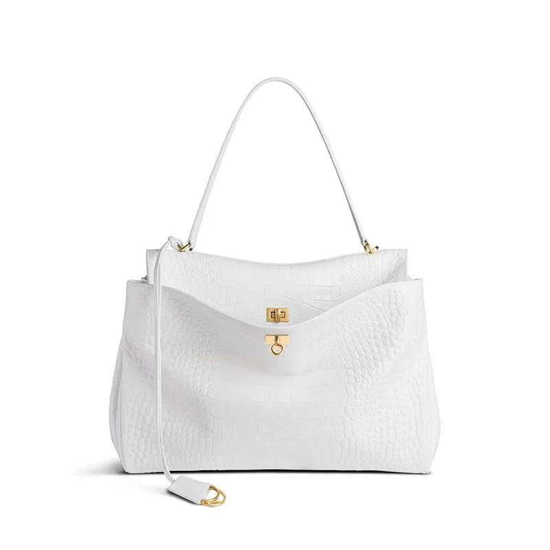 2025 Luxury Brand Rodeo Woman Bags Spring Autumn Genuine Leather Women Totes Fashion Gold Buckle Women Shoulder HandBags