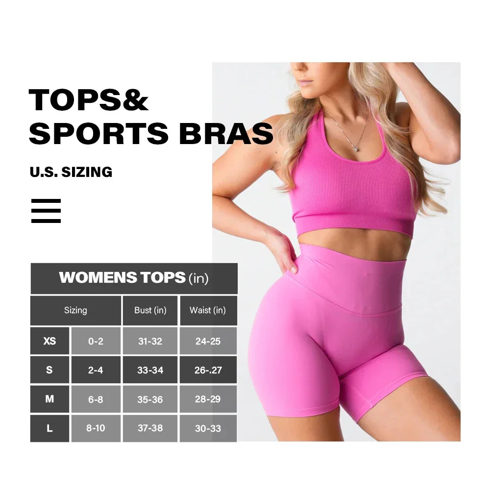 New Limitless Ribbed Seamless Halter Bra Spandex  Woman Fitness Elastic Breathable Breast Enhancement Leisure Sports Underwear