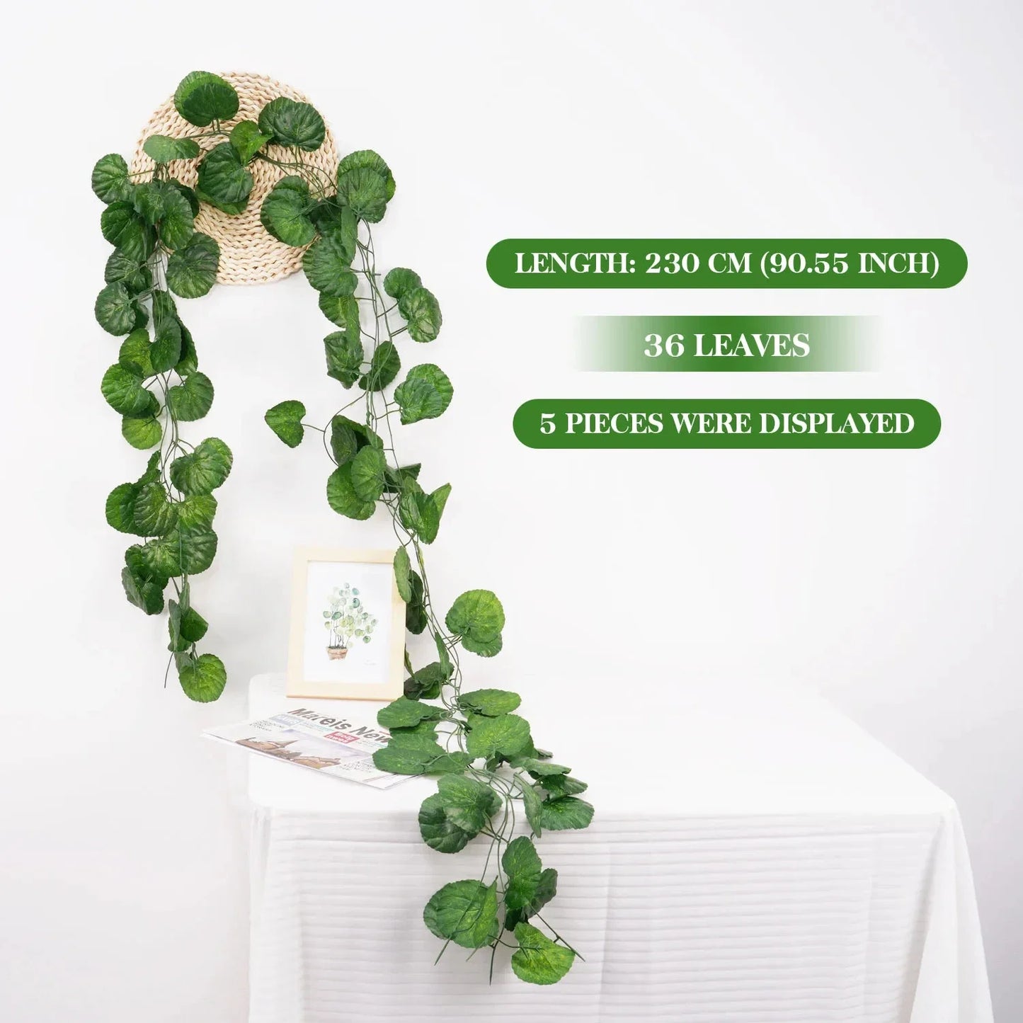 Artificial Garland Silk Wall Plant Home