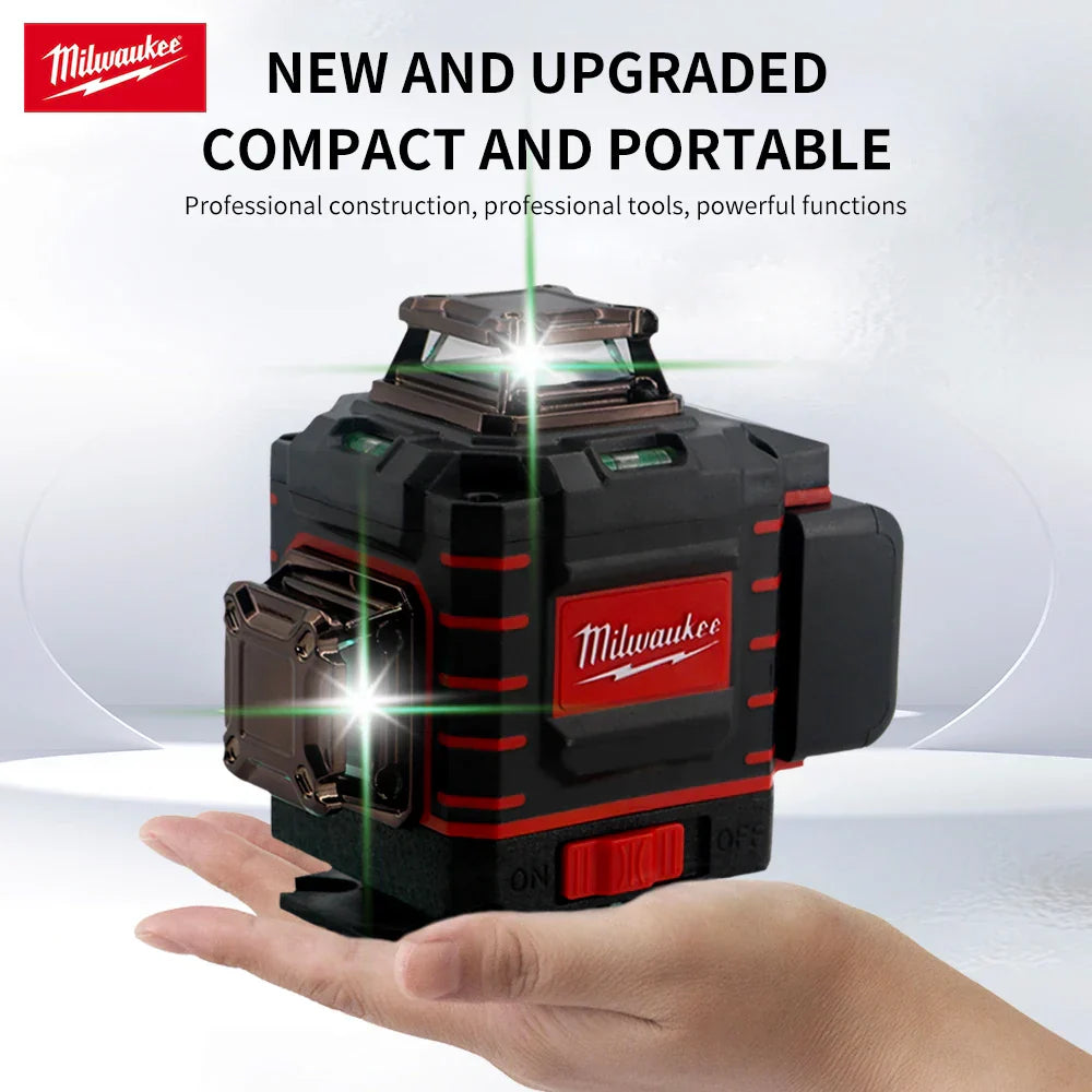 Milwaukee 4D 16 Lines Green Beam 360° Self-leveling Laser Levels Horizontal And Vertical Professional Laser Level Tool