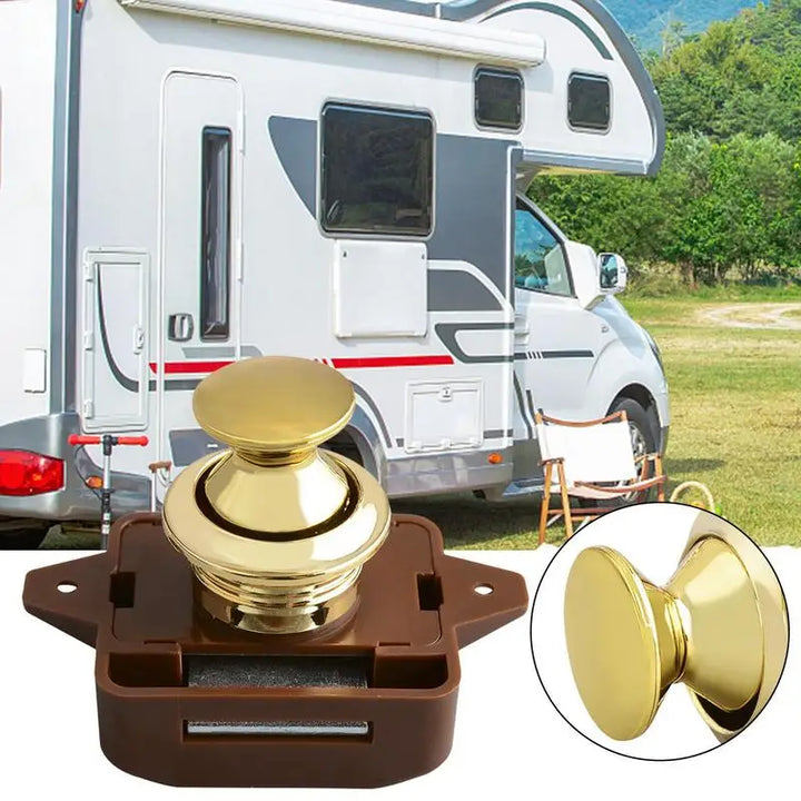Camping Car Push Lock RV Caravan Boat Motor Home Cabinet Drawer Latch Button Locks Keyless Furniture Door Lock Hardware
