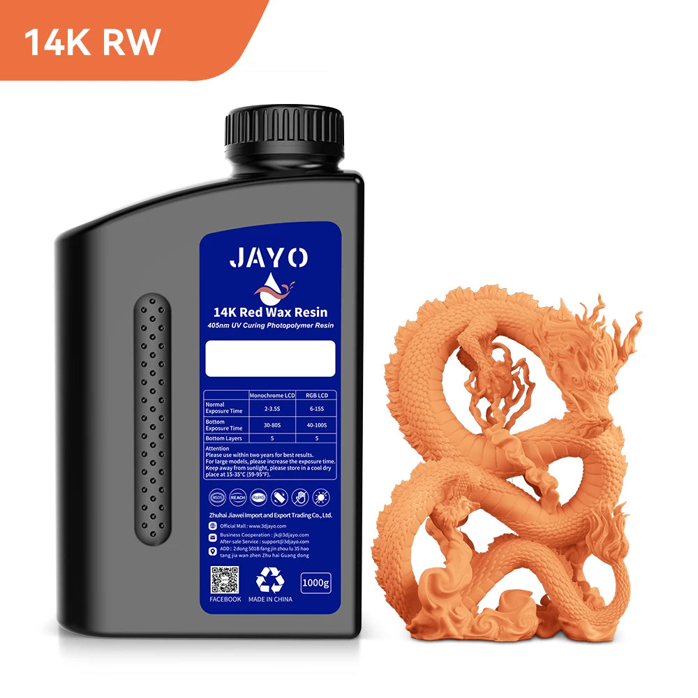 JAYO 3D Printer Resin14K Standard 1KG 405nm Liquid Rapid UV Curing For LCD Photopolymer Resin 3D Printing Material Fast delivery