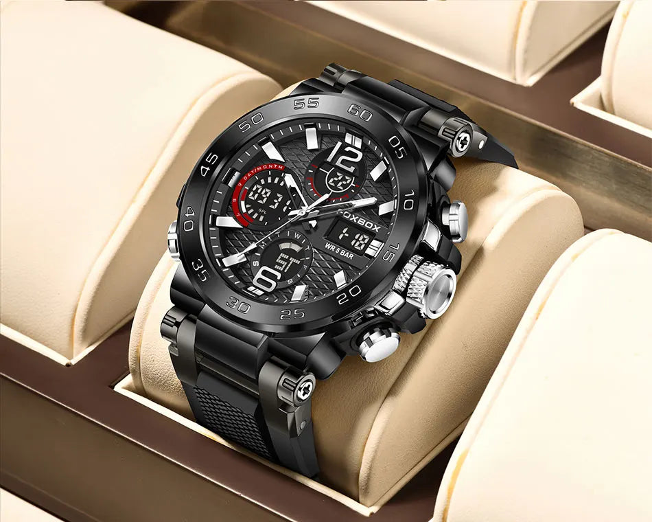 LIGE Luxury LED Display Men Wristwatches Fashion Luminous Sport Man Watch Waterproof Calendar Quartz Watch Mens Montres Hommes