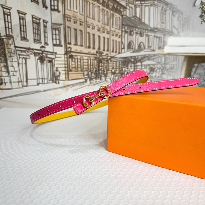 2025 New Luxury Brand Double sided Belt Width 15mm Fashion Designer Dress Jeans Women's Belt