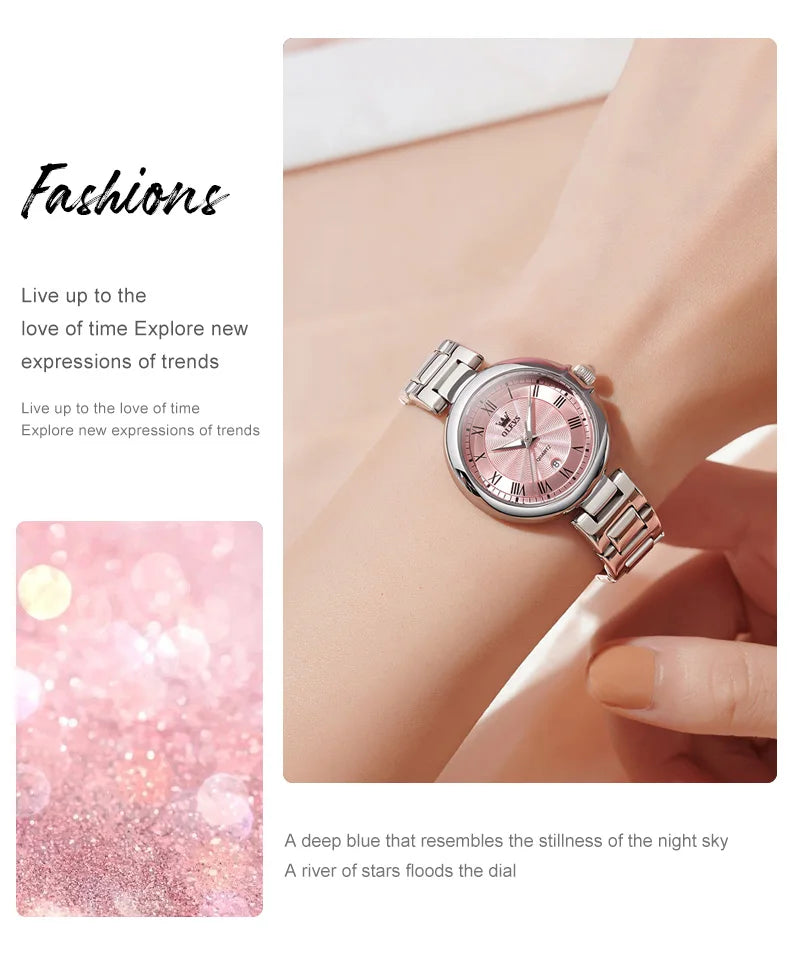 OLEVS 5608 Luxury Brand Women's Watch Classic Fashion Waterproof Luminous Calendar Watch Elegant Quartz Women Watch Reloj Hombre