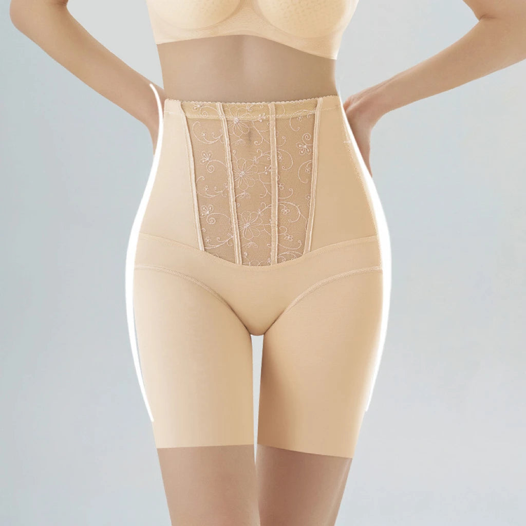 1pcs Seamless Belly Shaping Briefs Embroidery Lifting Hip Pants Slimming Panties Women Potent Shaper Underwear Safety Panty