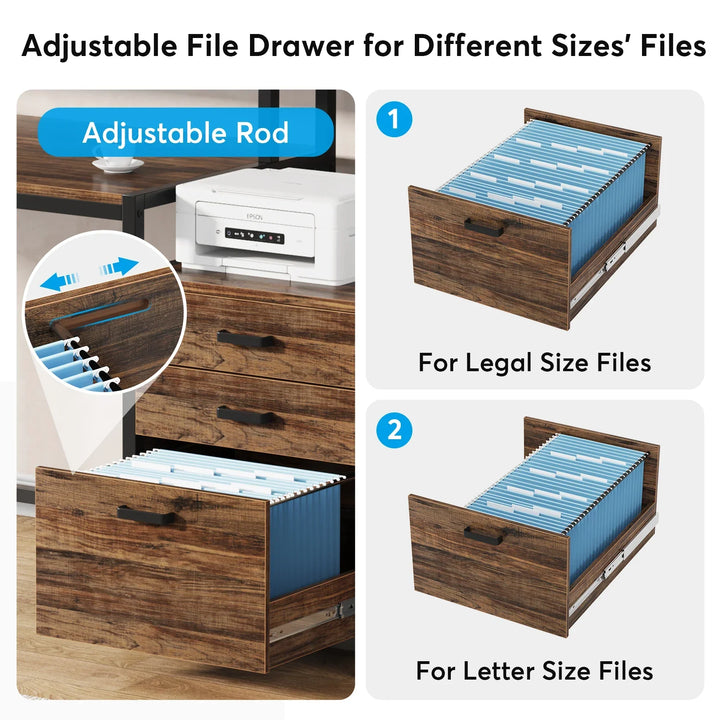 63-Inch Office Desk with Storage