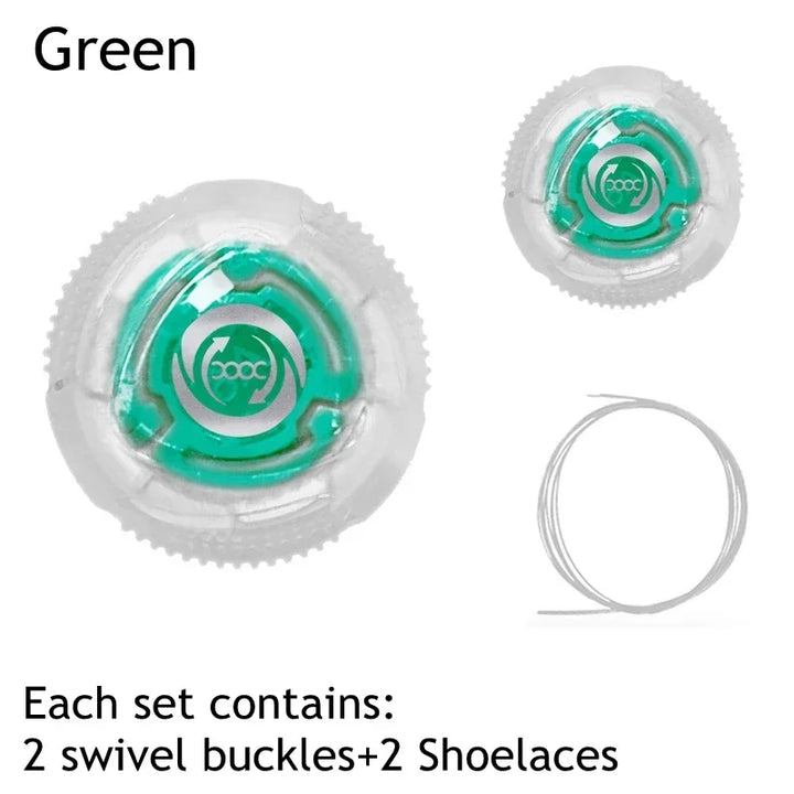1 Pair Metal Wire Swivel Automatic Buckle Shoelaec No Tie Shoe Laces Quick Lock Shoestrings Women Man Shoelaces for Sneaker New