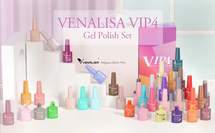 VENALISA VIP4 Kit Nail Gel Polish HEMA FREE Full Coverage 36/60 Color Gel Pigment Professional Nail Art Long-lasting Gel Varnish