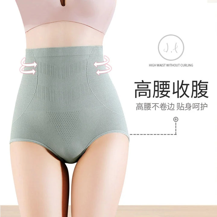 Bodyshaper High Waist Seamless Panties Women Underwear Anti-bacteria Soft Crotch Briefs for Female Intimates Lingerie Shapewear