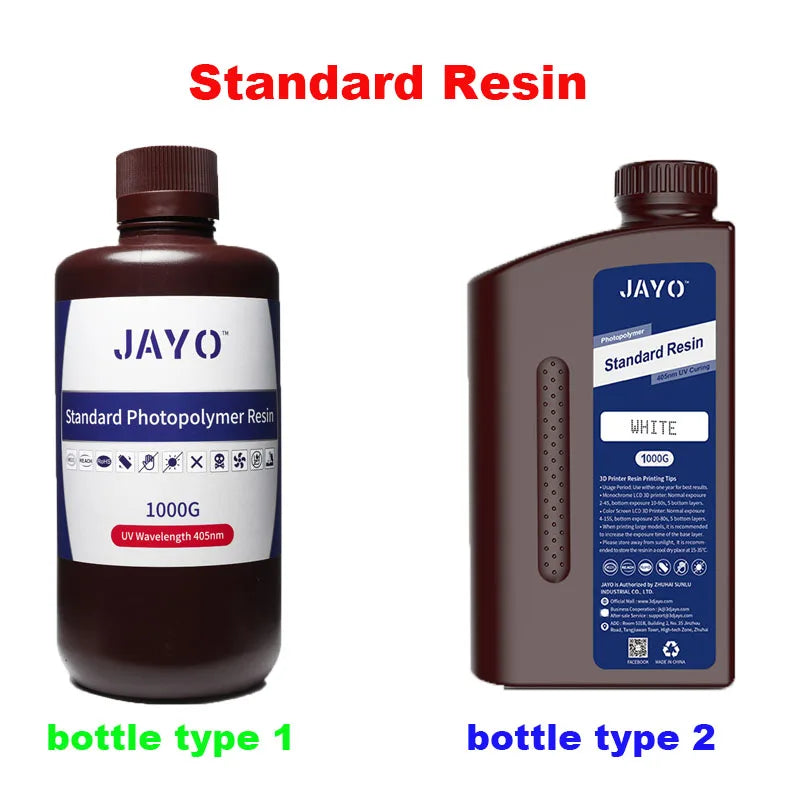 JAYO 3D Printer Resin14K Standard 1KG 405nm Liquid Rapid UV Curing For LCD Photopolymer Resin 3D Printing Material Fast delivery