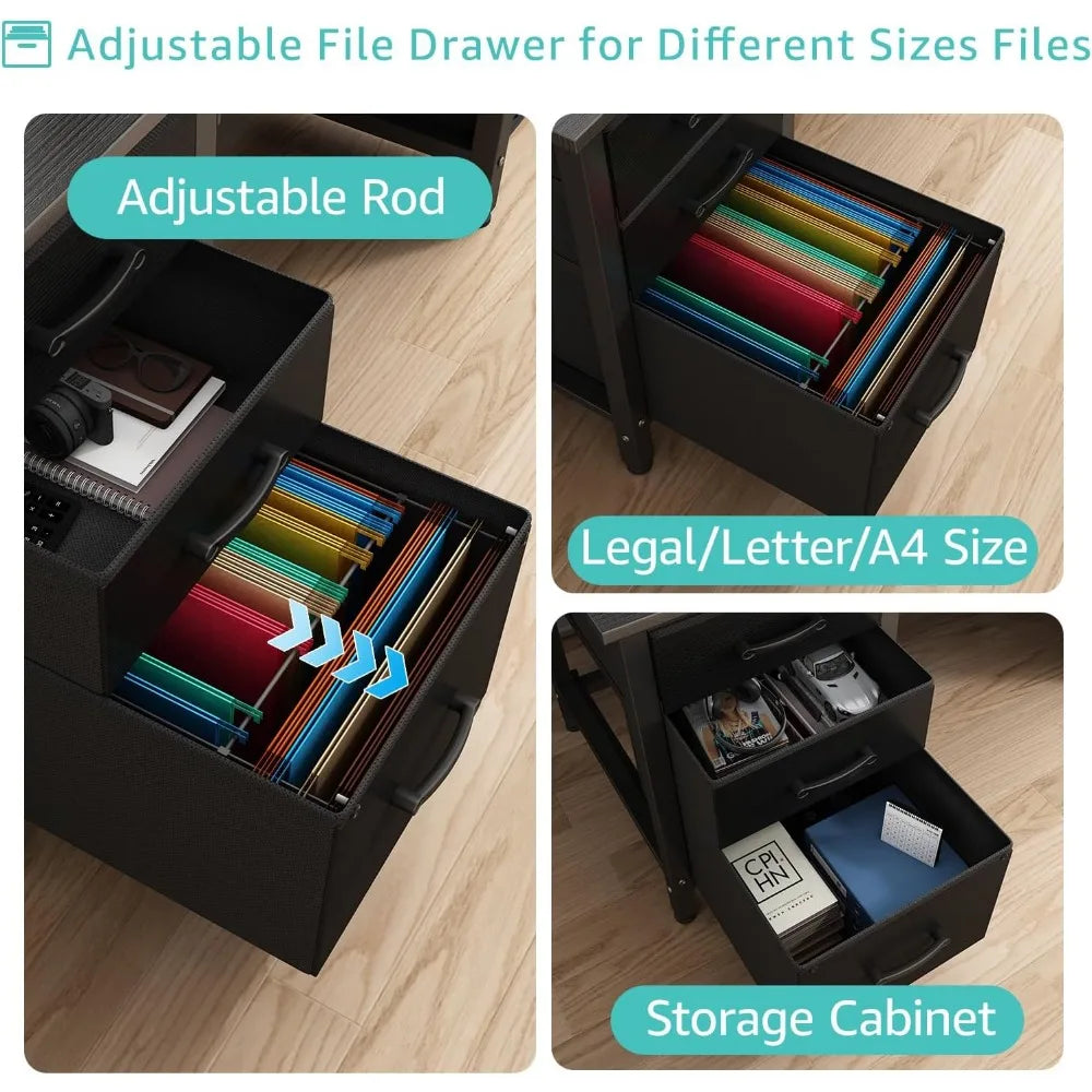 Desk with File Drawers – Home Office