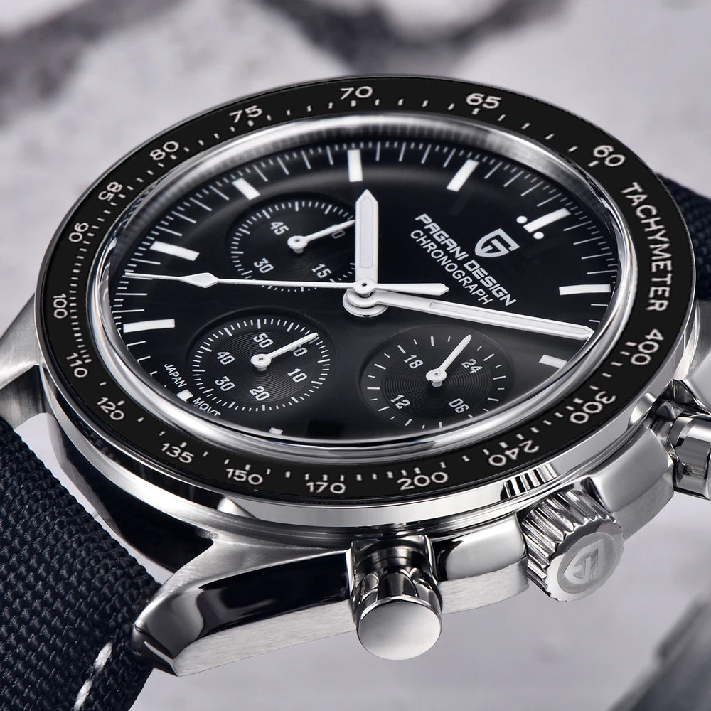 PAGANI DESIGN Moon Mens Watches 2024 Top Brand Luxury Quartz Watch For Men Chronograph Luminous Sapphire Mirror Waterproof Clock