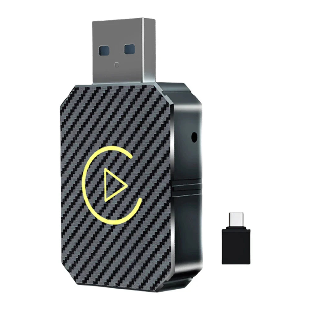CarPlay AI Box BT WiFi Wireless Carplay Android Auto Adapter 2 in 1 Mini Box Plug&Play for OEM Wired CarPlay/Andriod Auto Cars