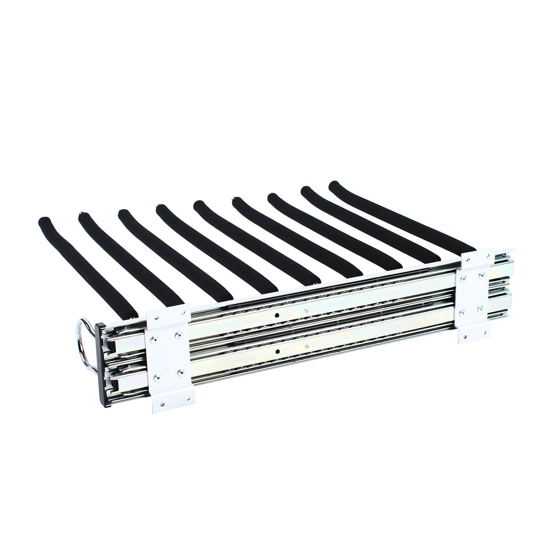 Pull Out Wardrobe Trouser Rack 9 Scarf Holder Hanger Rail Extendable Trousers Hanger Suitable for Wardrobe Depth 48cm
