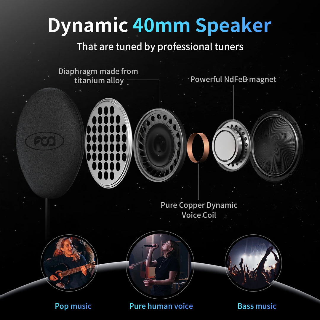 Fodsports M1-S Plus Motorcycle Helmet Intercom Bluetooth Headset,Moto Interphone,8 Riders 2000M,FM Radio,Music Sharing.
