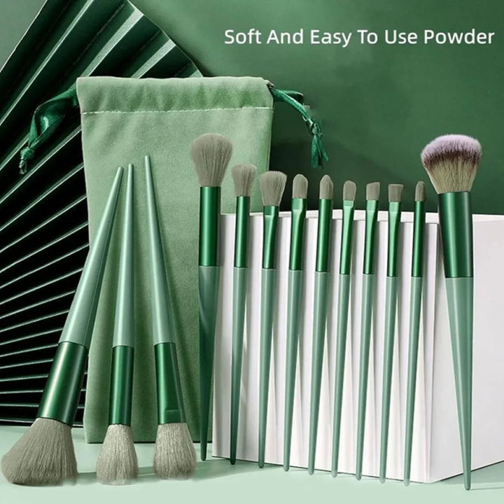 13PCS Four Seasons Green Brush Set