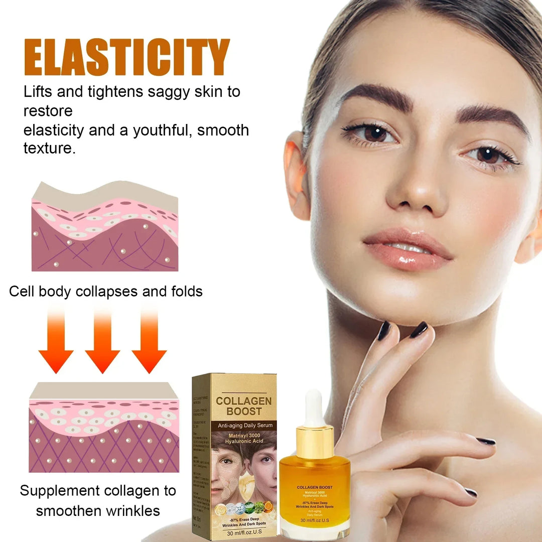 30ml Facial Collagen Serum Whitening Moisturising Fade Fine Lines Anti Wrinkle Anti Ageing Rejuvenate Your Face Cosmetics